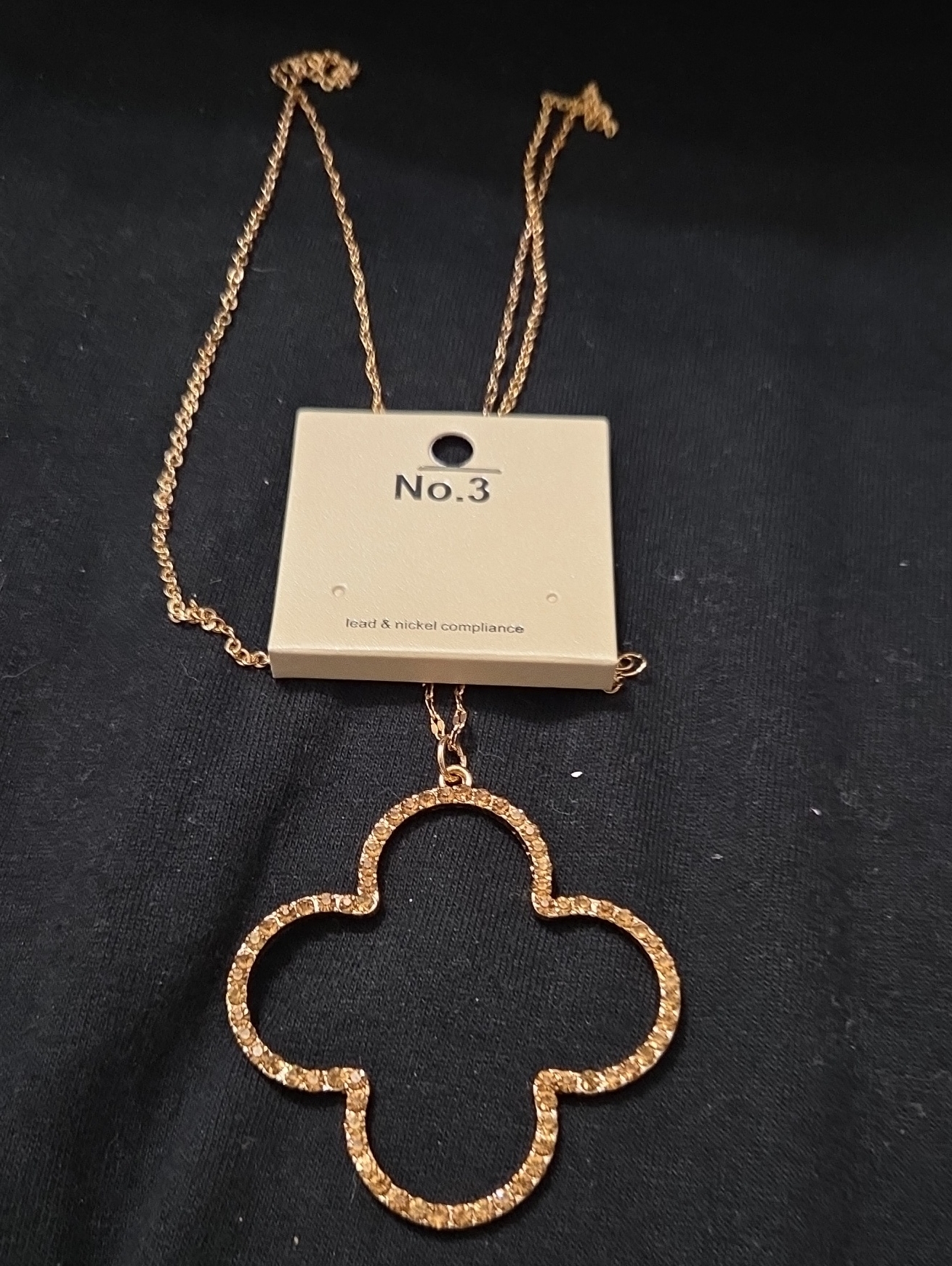 Gold FourLeaf Clover Pendant Necklace